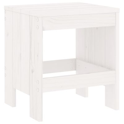 vidaXL Tabourets de jardin lot de 2 blanc 40x36x45 cm bois massif pin