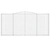 vidaXL Paniers &agrave; gabions arqu&eacute;s 3 pcs 400x30x180/200 cm Fer galvanis&eacute;