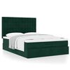 vidaXL Cadre de lit ottoman avec matelas vert fonc&eacute; 160x200 cm velours