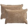 vidaXL Housse de coussin 2 pc HOUTEN Marron 50 x 70 cm Tissu Chenille