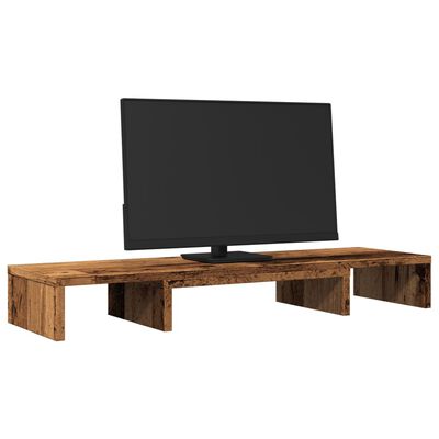 vidaXL Support de moniteur élévateur réglable vieux bois