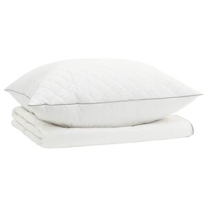 vidaXL Ensemble de couette 90 % en duvet d&rsquo;oie FULDA 2 pcs &Eacute;t&eacute; 100 GSM