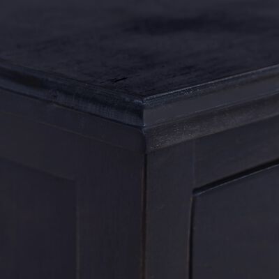 vidaXL Table de chevet café noir clair bois d'acajou massif