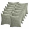 vidaXL Housse de coussin 6 pc HEERLEN Vert 35 x 35 cm Tissu Chenille