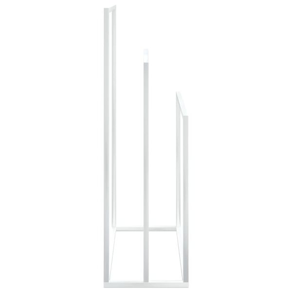 vidaXL Porte-serviettes sur pied Blanc 48x24x79 cm Fer