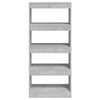 vidaXL Bibliothèque/Séparateur de pièce Gris béton bois d'ingénierie