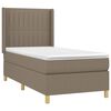 vidaXL Sommier &agrave; lattes de lit avec matelas Taupe 80x200 cm Tissu