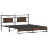 vidaXL Cadre de lit sans matelas ch&ecirc;ne marron 160x200 cm