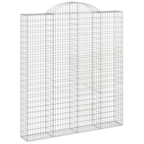 vidaXL Paniers &agrave; gabions arqu&eacute;s 6 pcs 200x30x220/240 cm fer galvanis&eacute;