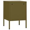 vidaXL Tables de chevet 2 pcs Vert olive 35x35x51 cm Acier