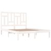 vidaXL Cadre de lit sans matelas blanc 135x190 cm bois de pin massif