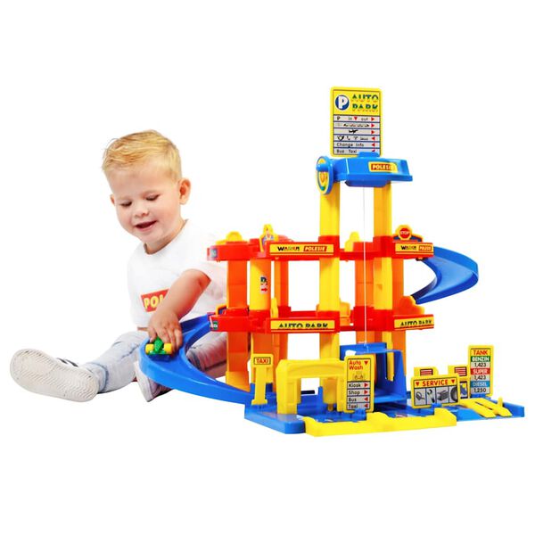 Polesie Wader Ensemble de garage de stationnement 5 pcs 3 niveaux