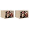 vidaXL Cabinet de chevet mural BORNE 2 pc Ch&ecirc;ne Sonoma 36 x 33 x 25 cm