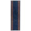 vidaXL Tapis Couloir FLORNES Tiss&eacute; Bleu Diamants 67 x 150 cm PP 7 mm