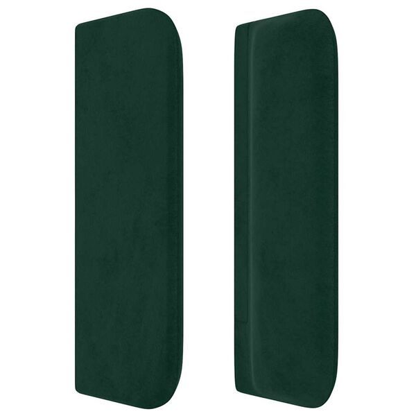 vidaXL T&ecirc;te de lit avec oreilles Vert fonc&eacute; 83x16x78/88 cm Velours
