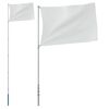 vidaXL M&acirc;t de drapeau t&eacute;lescopique Argent&eacute; 5,5 m Aluminium