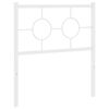 vidaXL T&ecirc;te de lit de remplacement m&eacute;tal blanc 80 cm