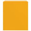 vidaXL Tables de chevet 2 pcs jaune moutarde 34,5x39x44 cm acier