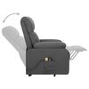 vidaXL Fauteuil de massage inclinable Gris fonc&eacute; Tissu