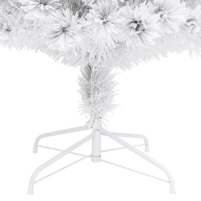 vidaXL Arbre de Noël artificiel pré-éclairé blanc 120 cm fibre optique