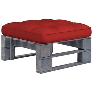 vidaXL Pouf palette de jardin Bois de pin impr&eacute;gn&eacute; de gris