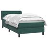 vidaXL Sommier &agrave; lattes de lit et matelas vert fonc&eacute; 100x210cm velours