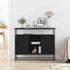 vidaXL Buffet Ch&ecirc;ne noir 100 x 35 x 80 cm Bois d'ing&eacute;nierie
