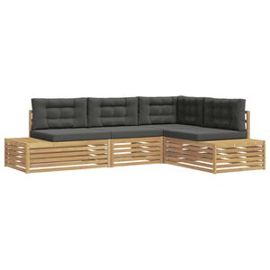 vidaXL 4 Pi&egrave;ce Ensemble de canap&eacute;s d'ext&eacute;rieur Polyester Blanc