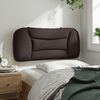 vidaXL Coussin de t&ecirc;te de lit Hvar marron fonc&eacute; 80 cm tissu