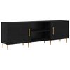 vidaXL Meuble TV Ch&ecirc;ne noir 150 x 30 x 50 cm Bois d'ing&eacute;nierie