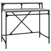 vidaXL Bureau sonoma gris 100x50x90 cm bois d'ing&eacute;nierie et fer