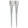 vidaXL Piquets au sol 2 pcs Argent&eacute; 12x91 cm Acier galvanis&eacute;