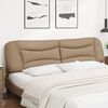 vidaXL Coussin de t&ecirc;te de lit Hvar cappuccino 200 cm similicuir