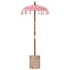 vidaXL Parasol balinais avec base Rose 95 x 95 x 260 cm