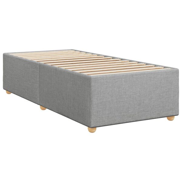 vidaXL Cadre de lit sans matelas gris clair 90x190 cm tissu
