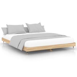 vidaXL Cadre de lit sans matelas ch&ecirc;ne sonoma 120x200 cm
