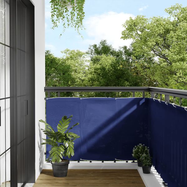 vidaXL &Eacute;cran de balcon bleu 90x800 cm 100% polyester oxford