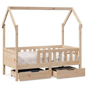 vidaXL Cadre de lit enfant avec tiroirs sans matelas 80x170 cm bois