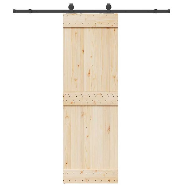 vidaXL Kit de quincaillerie de porte coulissante 200 cm Acier Noir