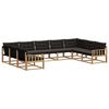 vidaXL Ensemble de canap&eacute;s d'ext&eacute;rieur 9 pc Blanc et noir