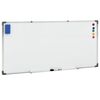 vidaXL Tableau blanc magn&eacute;tique Blanc 110x60 cm Acier