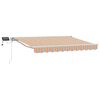 vidaXL Cadre de store manuel avec LEDs Bleu, Orange, Blanc 3 x 2,5 m