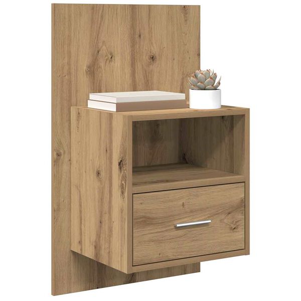 vidaXL Cabinet de chevet 2 pcs Ch&ecirc;ne artisanal 50 x 32.5 x 80cm
