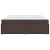 vidaXL Cadre de lit avec matelas Marron fonc&eacute; 200 x 200 cm tissu