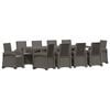 vidaXL Ensemble de salle &agrave; manger pour jardin 11 pc Gris clair PP
