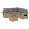 vidaXL Salon de jardin avec coussins 6 pcs beige r&eacute;sine tress&eacute;e