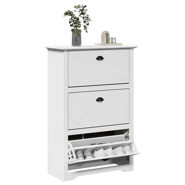 VidaXL Étagère à chaussures BODO blanc 80x35x118 cm