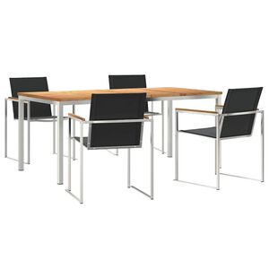 vidaXL EnsembledeRepasdeJardin 5 pcs Teck massif