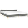 vidaXL Cadre de lit sans matelas gris fonc&eacute; 180x200 cm tissu