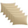 vidaXL Housse de coussin 6 pcs HEERLEN Beige 50 x 75 cm Polyester